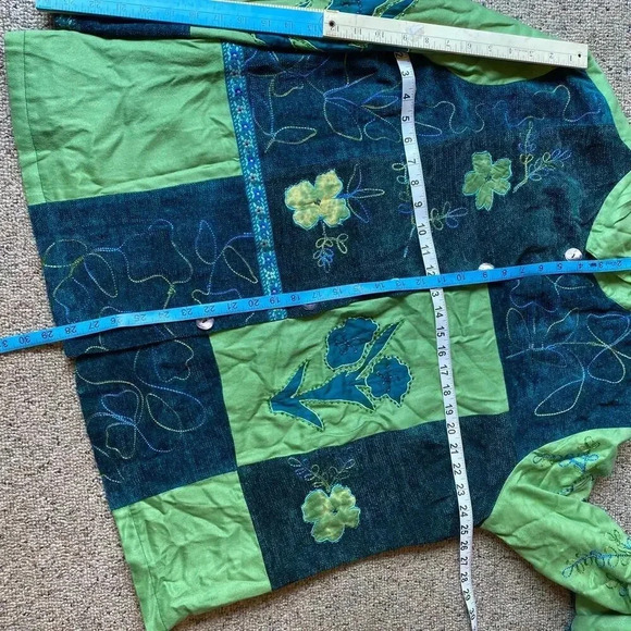 Retro Choices Artsy Boho Y2K Art to wear  Buttons Up Cozy Jacket Women Plus 1X - Picture 2 of 8